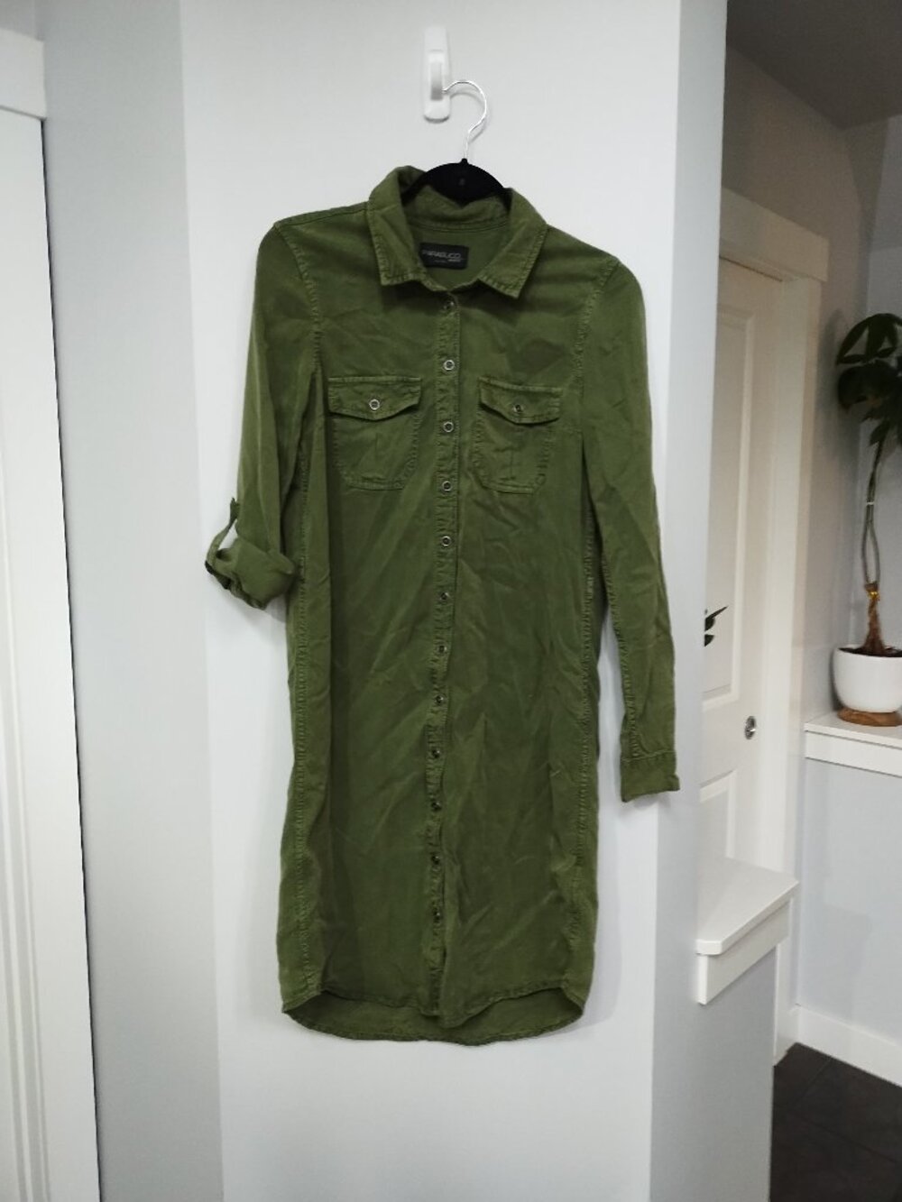 Parasuco midi utility style long sleeve dress